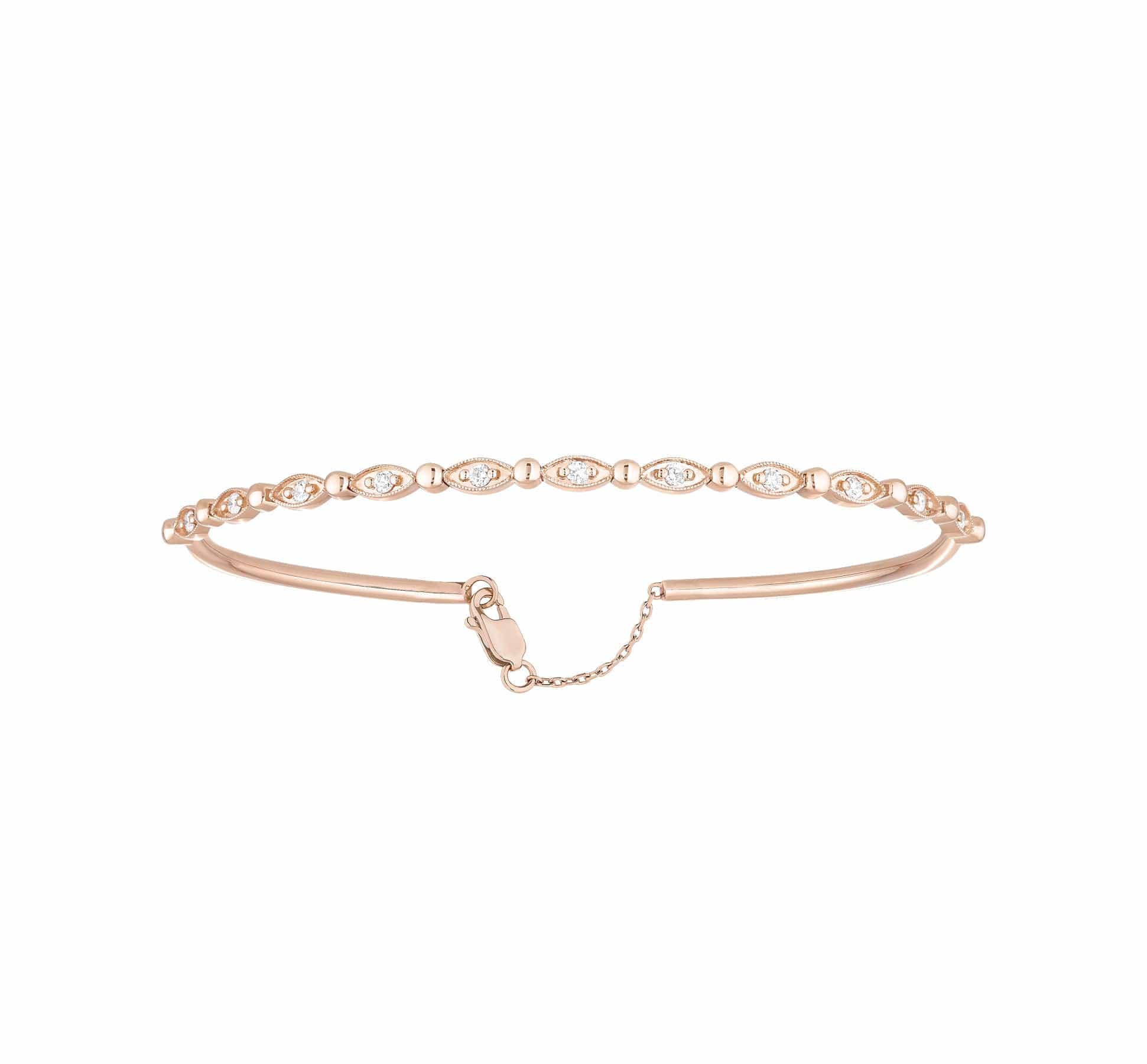 Bracelet Yasmine Jonc or et diamants